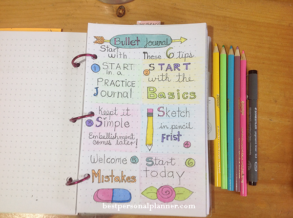 6 tips to start with your bullet journal