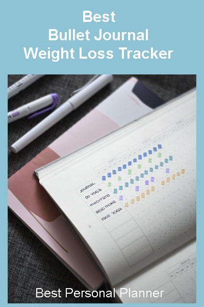 weight loss tracker and colored markers