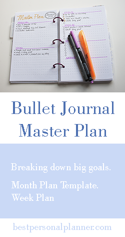 bullet journal master plan