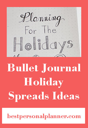 Christmas bullet journal spreads ideas