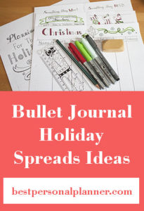 Planning For The Holidays - Bullet Journal