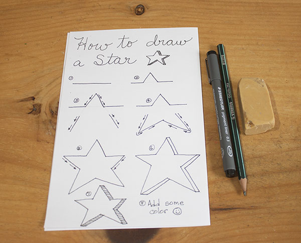 how to draw a star