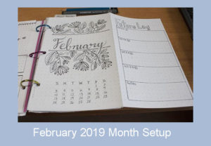 february 2019 month setup bullet journa