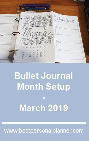 Bullet Journal Month Setup - March