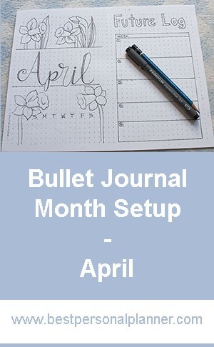 Easy Bullet Journal Month Setup - April