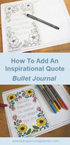 Inspirational Quotes Bullet Journal