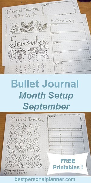September Monthly Setup - Bullet Journal