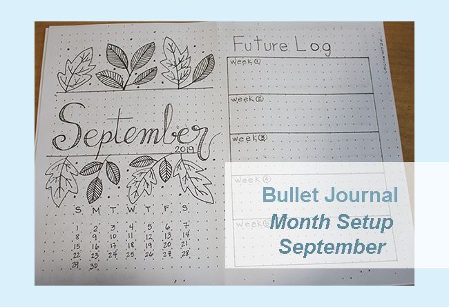 September Monthly Setup Bullet Journal 2019 Best