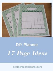 DIY planner 17 page ideas