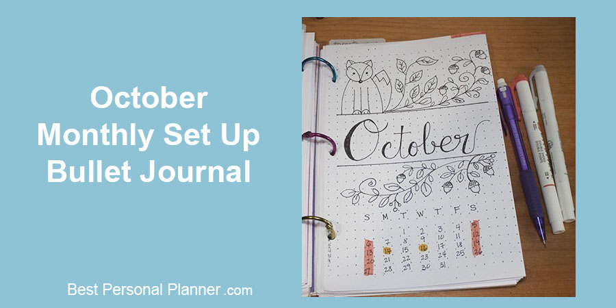 October Monthly Setup - Bullet Journal